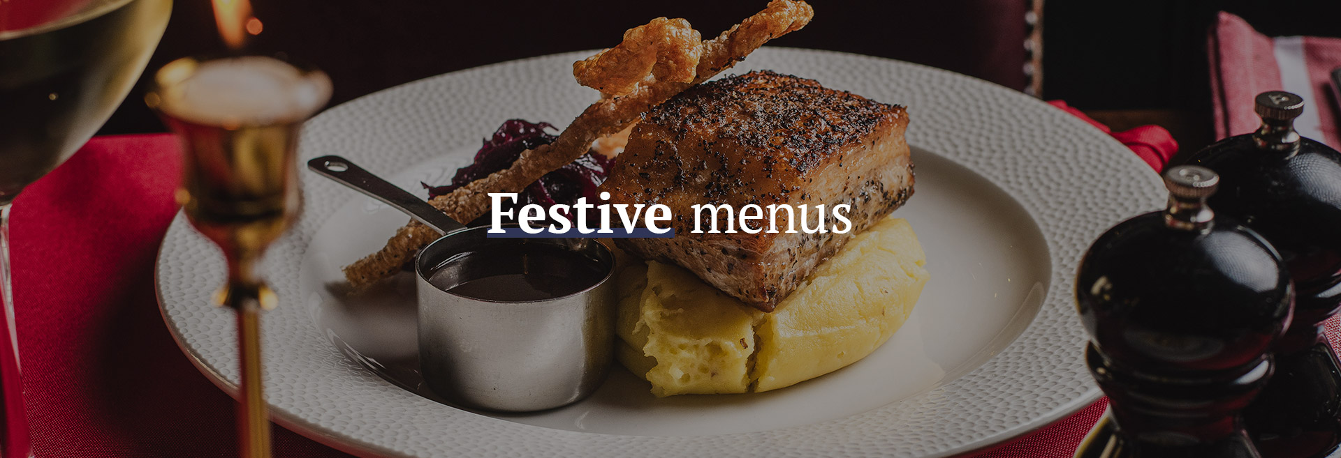 Christmas menu at The Rose and Thistle