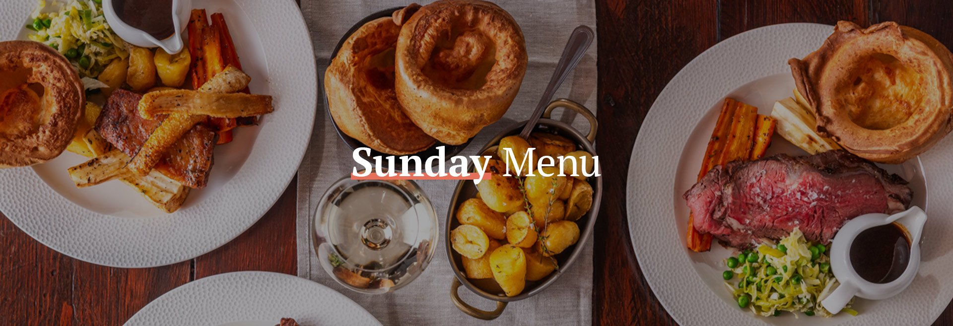 Sunday Menu at The Rose and Thistle