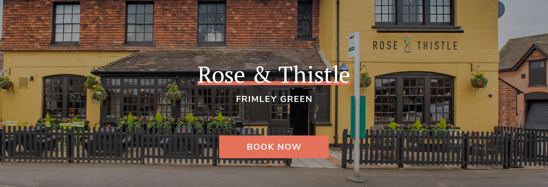 Enjoy a meal at your local pub at The Rose and Thistle in Camberley