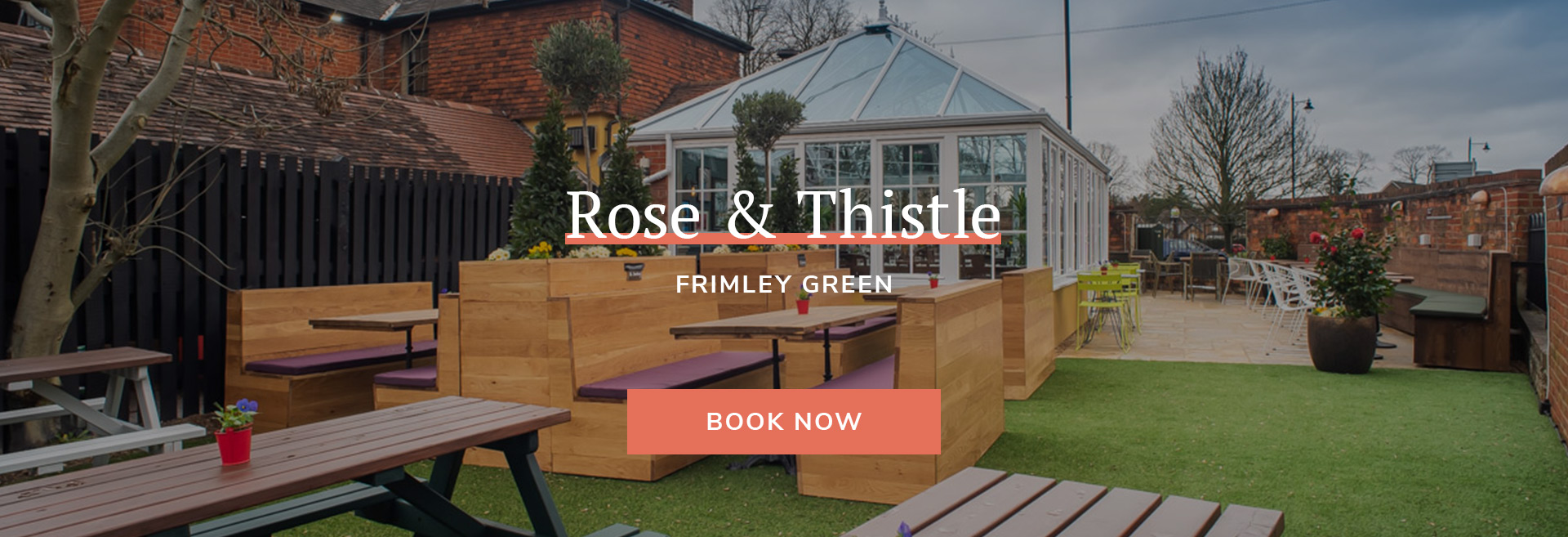 Join us at The Rose and Thistle in Camberley for delicious pub food